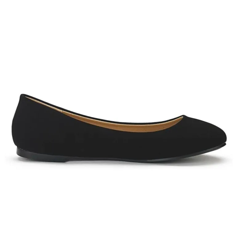 Wide Width Comfortable Ballerina Sparkly Flats