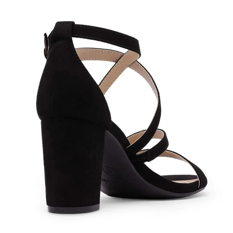 Wide Width Dressy Chunky Strappy Sandals