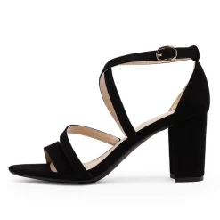 Wide Width Dressy Chunky Strappy Sandals