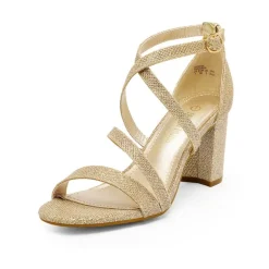 Wide Width Dressy Chunky Strappy Sandals