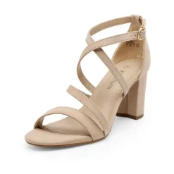 Wide Width Dressy Chunky Strappy Sandals