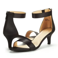 Wide Width Open Toe Kitten Heel Sandals