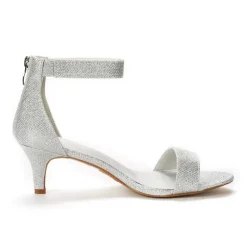 Wide Width Open Toe Kitten Heel Sandals