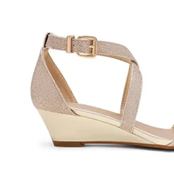 Wide Width Open Toe Low Wedge Sandals