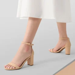 Wide Width Open Toe Pump Chunky Heel Sandals