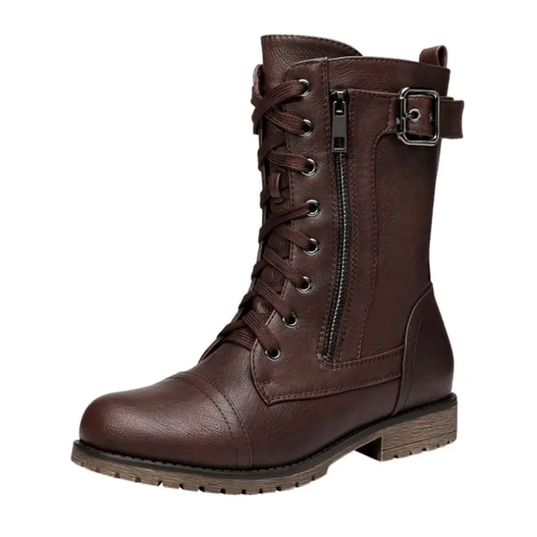 Winter Mid Calf Lace Up Boots