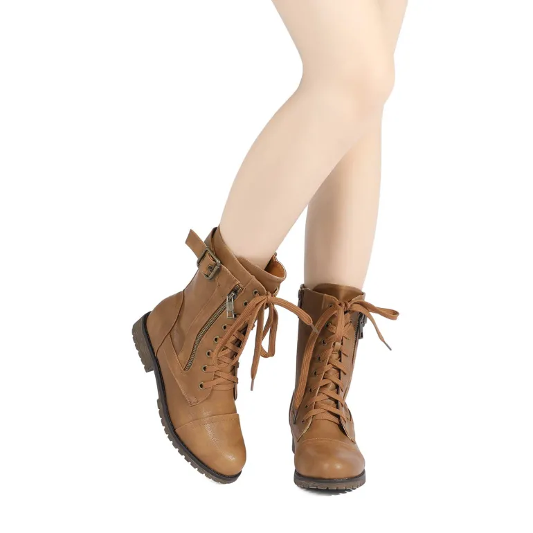 Winter Mid Calf Lace Up Boots