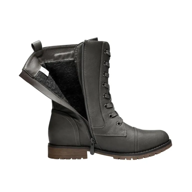 Winter Mid Calf Lace Up Boots