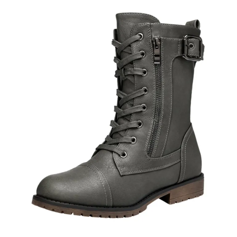 Winter Mid Calf Lace Up Boots