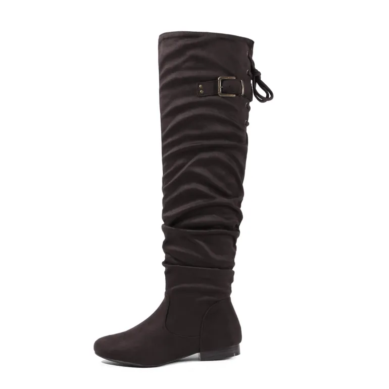 Winter Over The Knee Suede Boots
