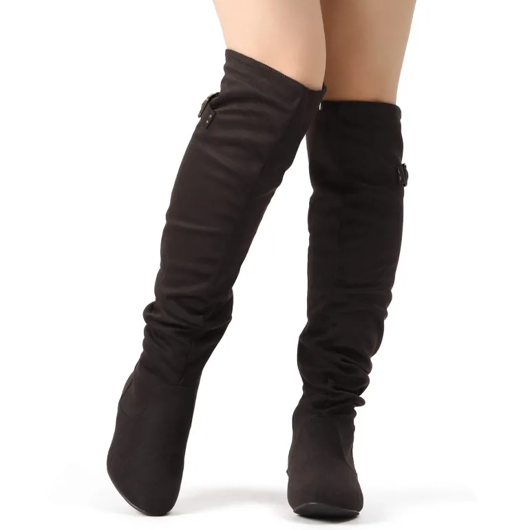 Winter Over The Knee Suede Boots