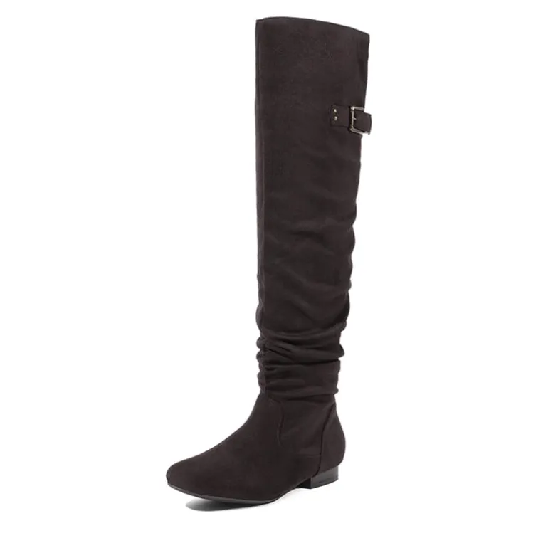 Winter Over The Knee Suede Boots