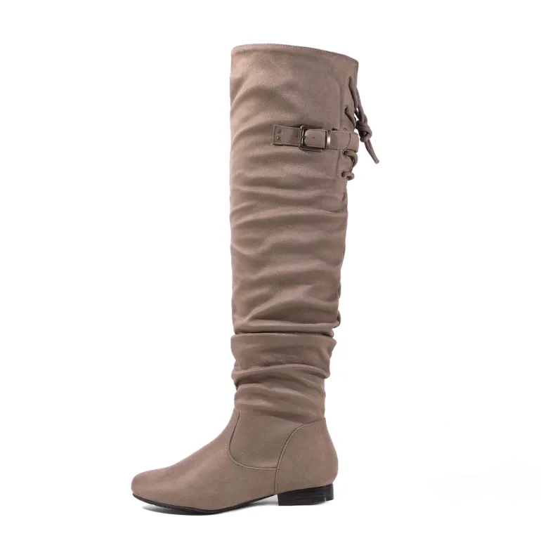 Winter Over The Knee Suede Boots
