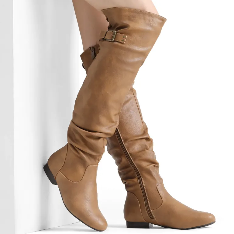Winter Over The Knee Suede Boots