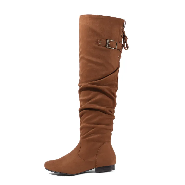 Winter Over The Knee Suede Boots
