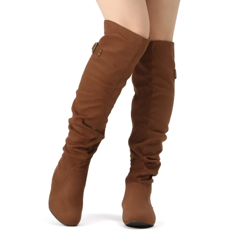 Winter Over The Knee Suede Boots