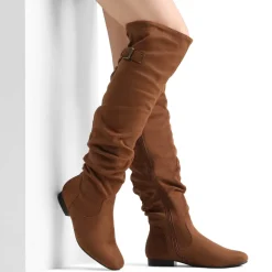 Winter Over The Knee Suede Boots