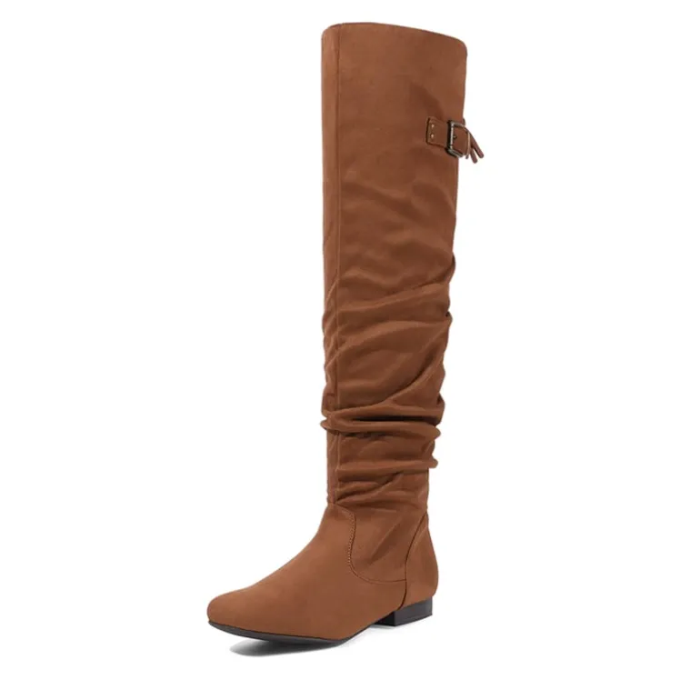 Winter Over The Knee Suede Boots