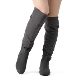 Winter Over The Knee Suede Boots