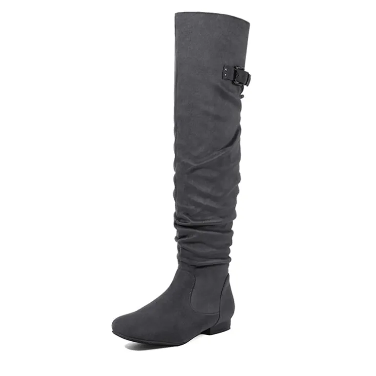 Winter Over The Knee Suede Boots