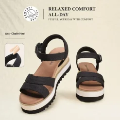 Women’s Adjustable Buckle Wedge Sandals