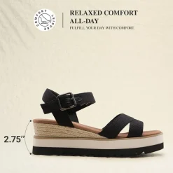 Women’s Adjustable Buckle Wedge Sandals