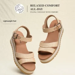 Women’s Adjustable Buckle Wedge Sandals