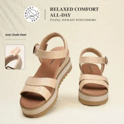 Women’s Adjustable Buckle Wedge Sandals
