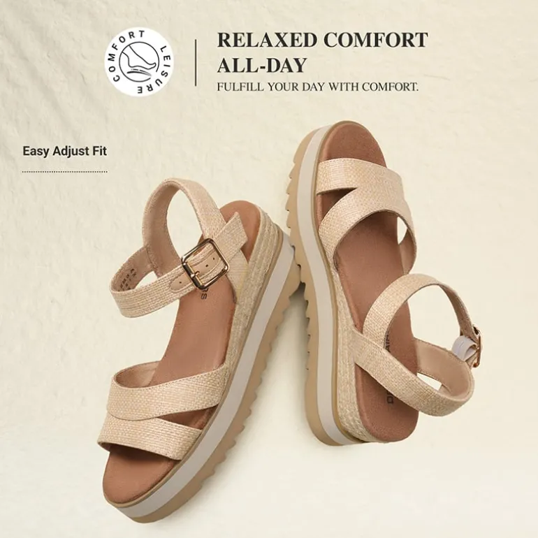 Women’s Adjustable Buckle Wedge Sandals