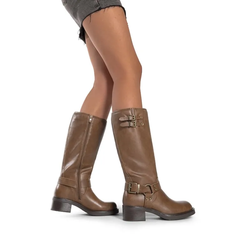 Women’s Adjustable Strap Moto Boots