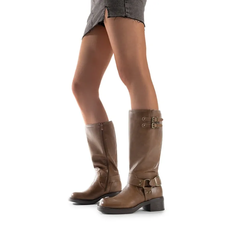 Women’s Adjustable Strap Moto Boots