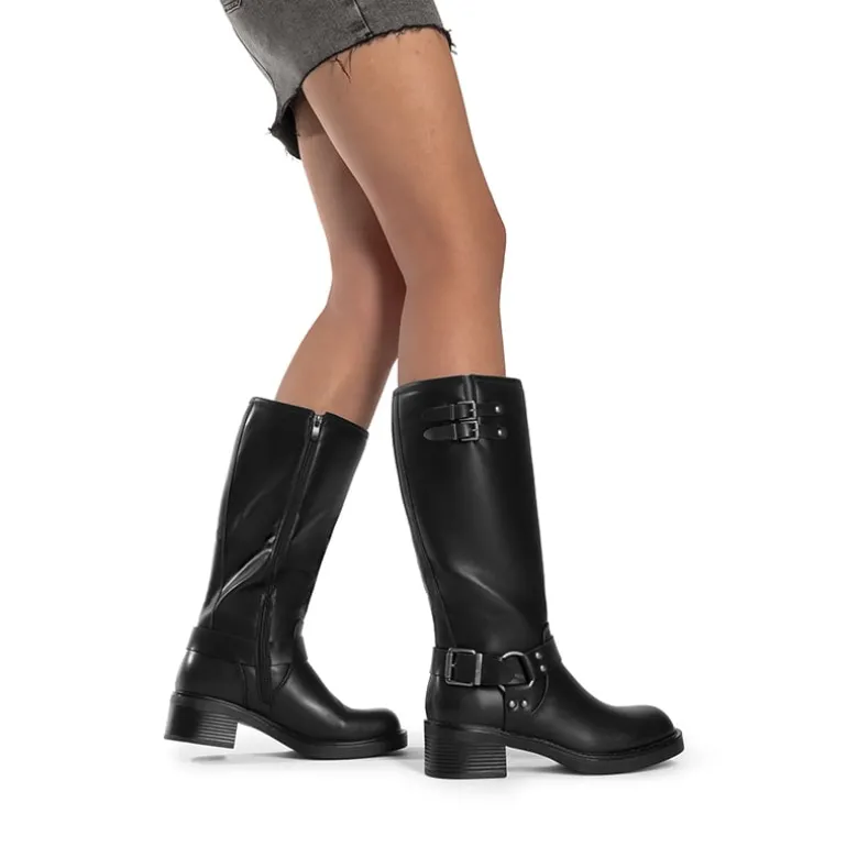 Women’s Adjustable Strap Moto Boots