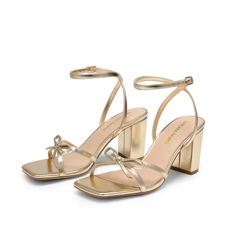 Women's Bow Detail Block Heel Sandals