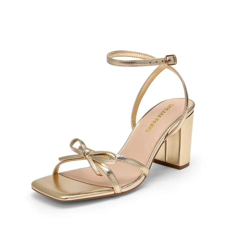 Women's Bow Detail Block Heel Sandals