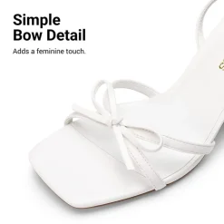 Women's Bow Detail Block Heel Sandals