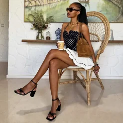 Women's Bow Detail Block Heel Sandals