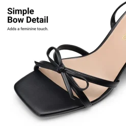 Women's Bow Detail Block Heel Sandals