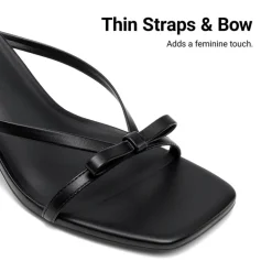 Women’s Bow Thong Kitten Heel Sandals with Non-Slip Sole