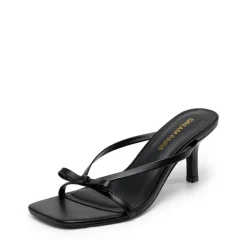 Women’s Bow Thong Kitten Heel Sandals with Non-Slip Sole