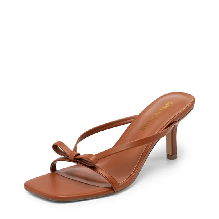 Women’s Bow Thong Kitten Heel Sandals with Non-Slip Sole