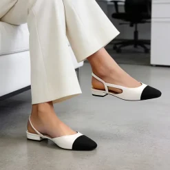 Women’s Cap Toe Slingback Flats