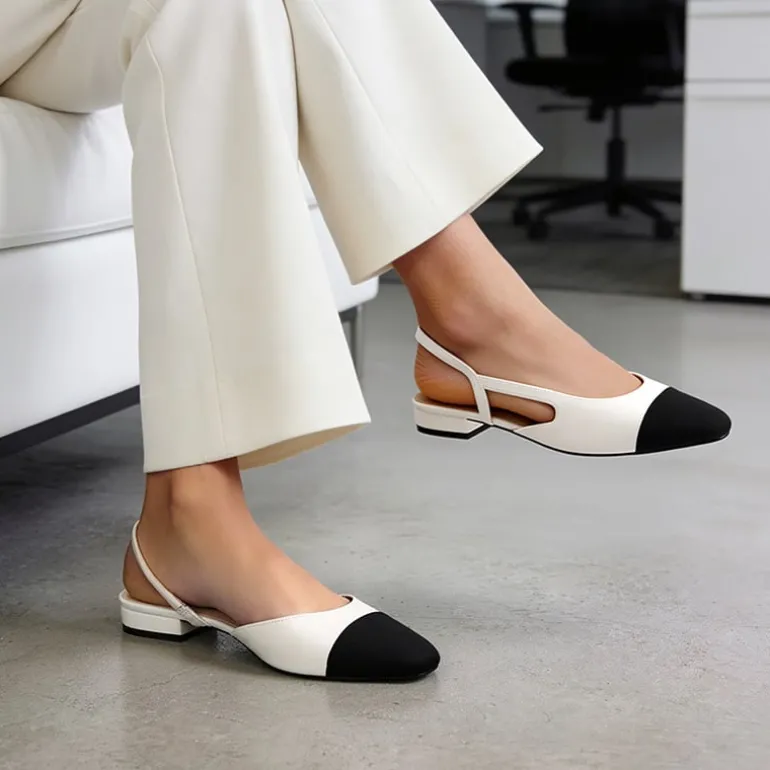 Women’s Cap Toe Slingback Flats