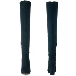 Women's Chunky Heel Thigh-High Boots