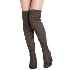 Women's Chunky Heel Thigh-High Boots