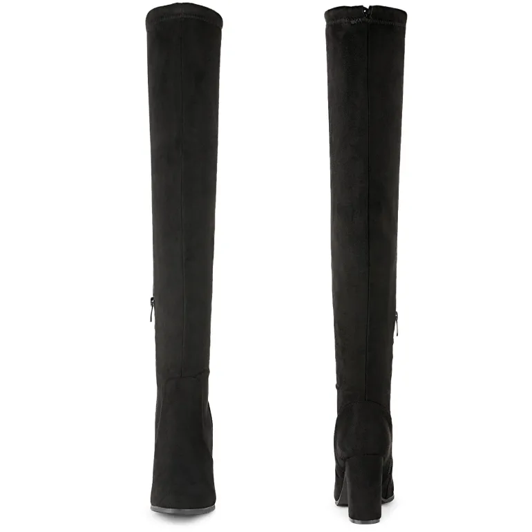 Women's Chunky Heel Thigh-High Boots