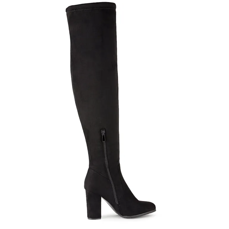 Women's Chunky Heel Thigh-High Boots