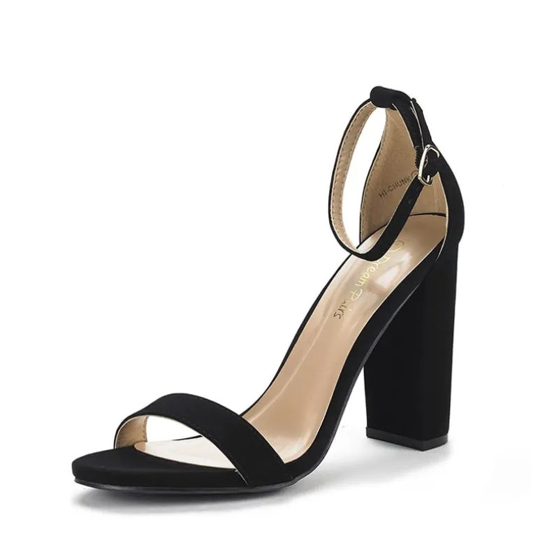 Women's Chunky High Heel Pump Sandals