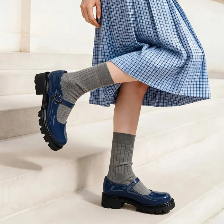 Women’s Chunky Mary Jane Pumps with Padded Collar