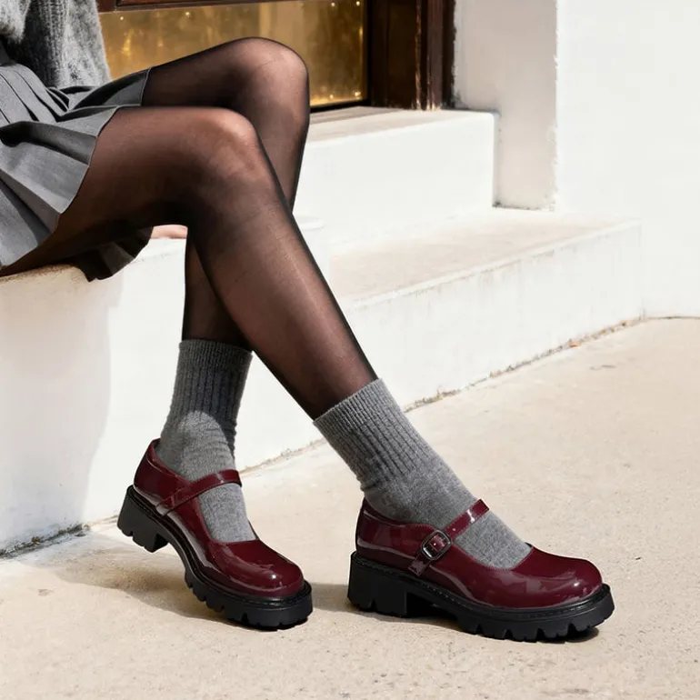 Women’s Chunky Mary Jane Pumps with Padded Collar