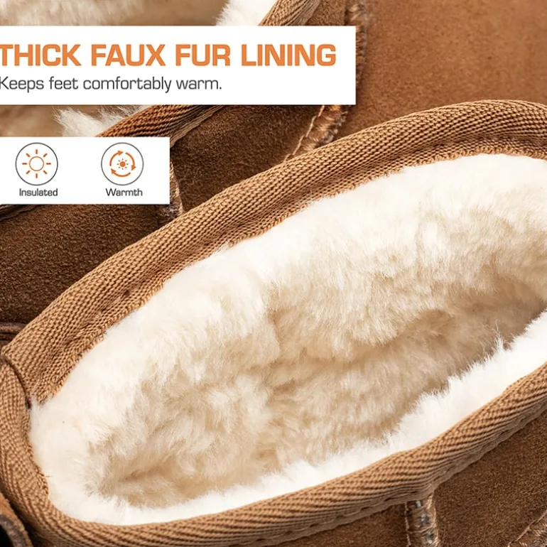 Women’s Classic Wide Toe Faux Fur Snow Boots